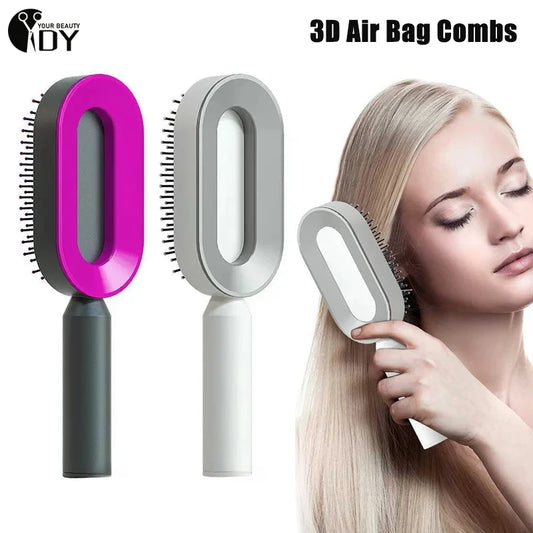 Hair Brush Self Cleaning Hair Brush for Women One-Key Quick Hair Comb 3D Air Cushion Hair Styling Tools Airbag Comb